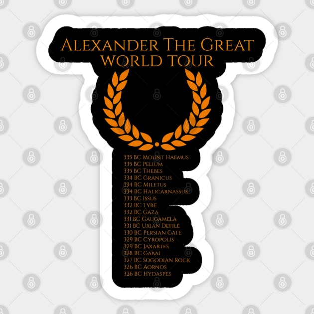 Alexander The Great World Tour Sticker by Styr Designs